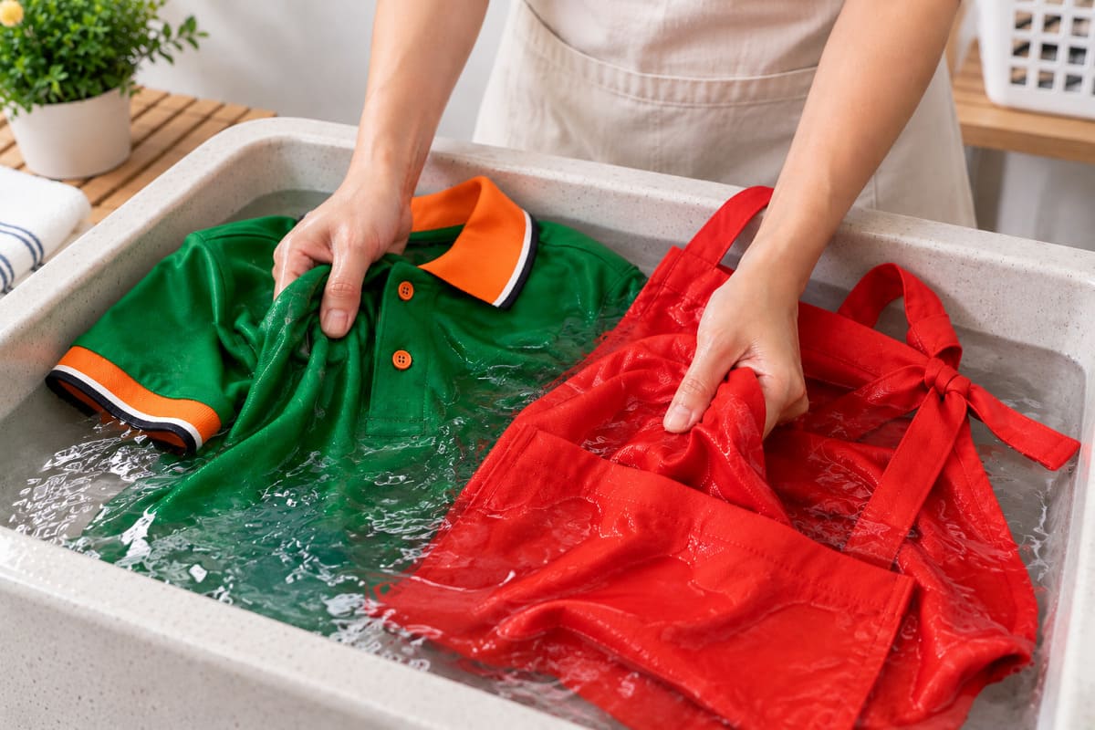 Nên ưu tiên giặt tay nhẹ nhàng bằng nước lạnh khi mới nhận đồng phục