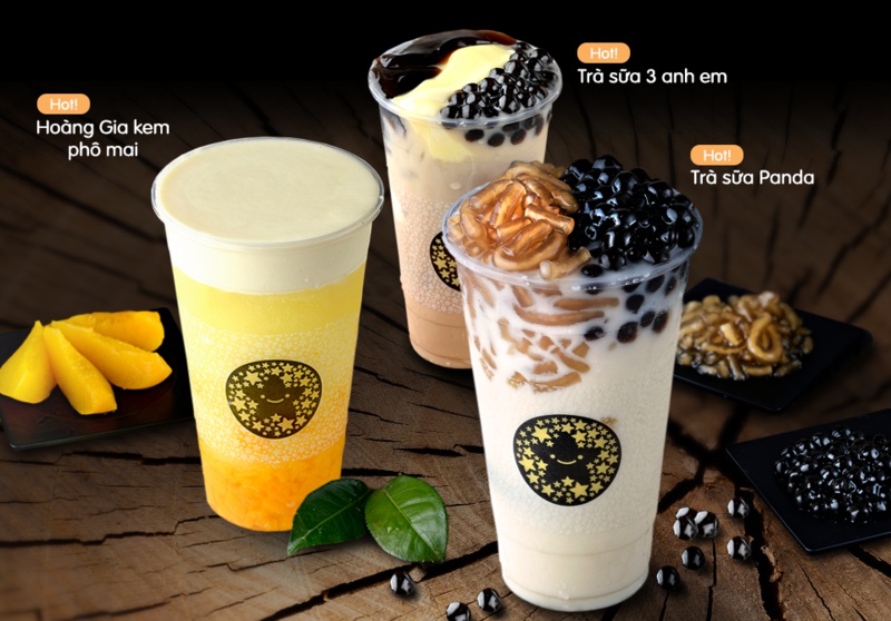 Trà sữa ToCoToCo cũng là quán trà sữa ngon Hà Nội, nổi tiếng với món Trà sữa 3 anh em