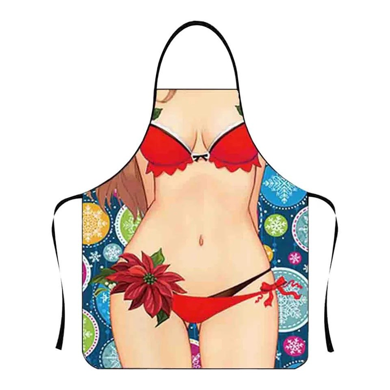 Tạp dề bikini họa tiết hoa lá nhiệt đới tươi mát và vui vẻ