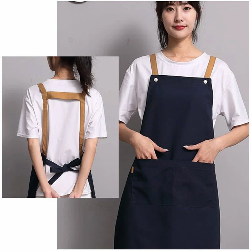Mẫu tạp dề chống thấm nước cho quán cà phê trẻ trung, hiện đại