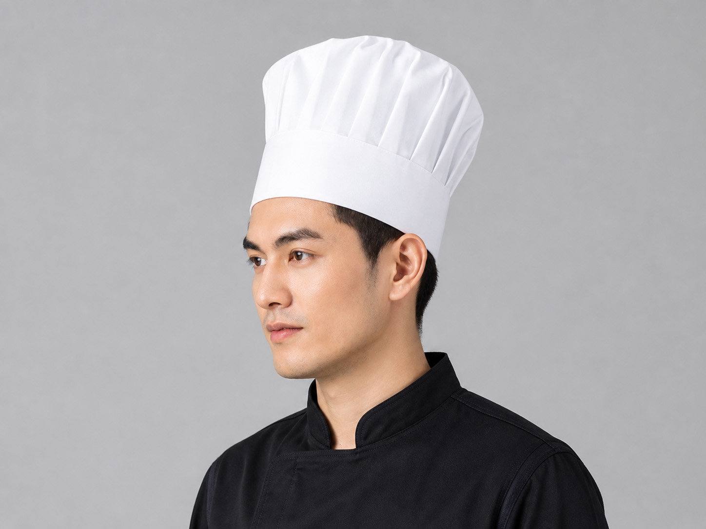 Mẫu nón đầu bếp xếp ly thiết kế chuẩn form