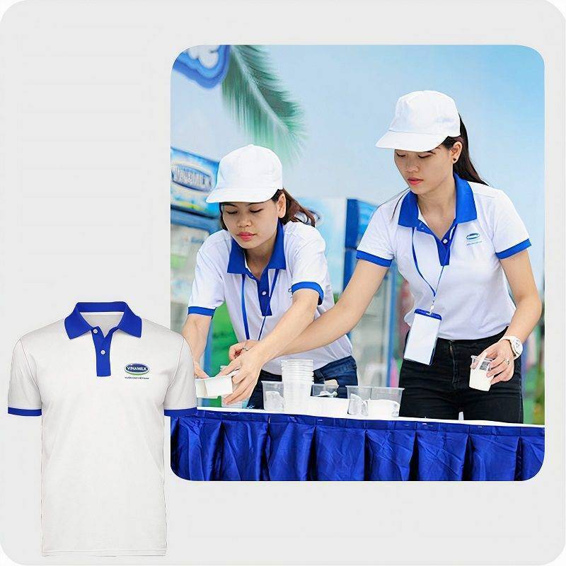 May đồng phục Vinamilk giá tốt tại Handy Uni