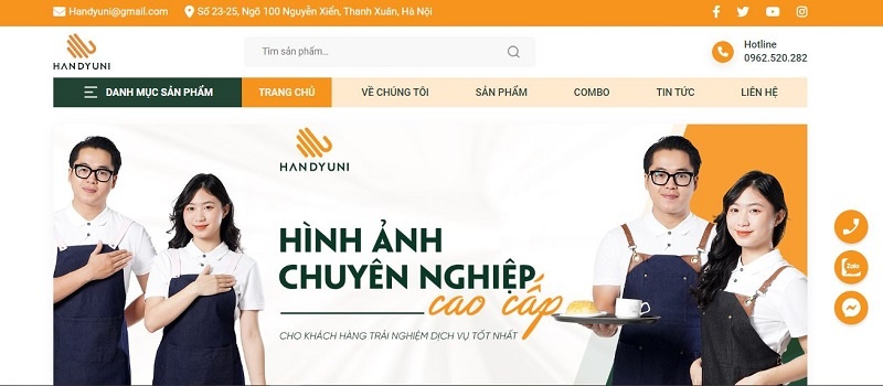 May đồng phục áo khoác Samsung đẹp với Handy Uni