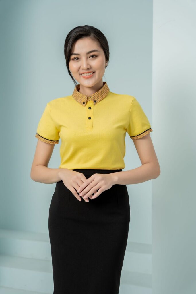  Áo sử dụng chất liệu vải thun trơn, cotton, lacoste, PE, TVC,…