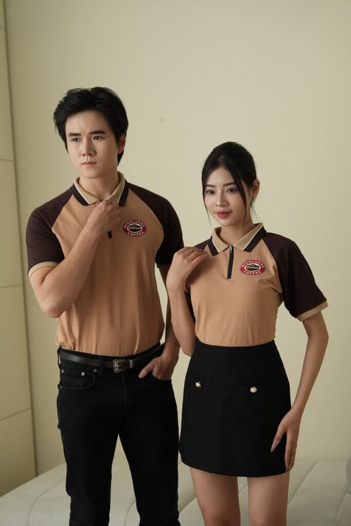 thiết kế theo form dáng áo polo suông hiện đại