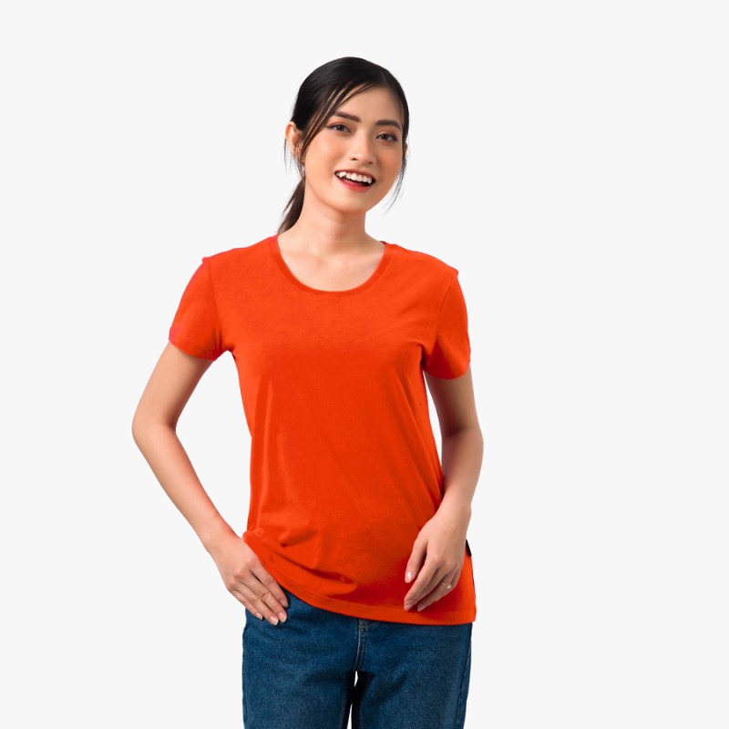 Đồng phục áo thun màu cam mang đến sự năng động