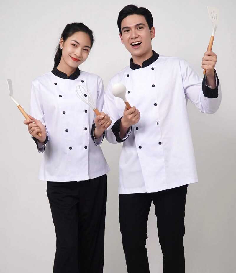 Mẫu áo bếp nam đơn giản cho các nhà hàng hiện đại