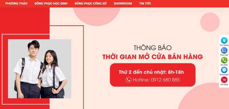May đồng phục bếp uy tín tại đồng phục Phương Thảo