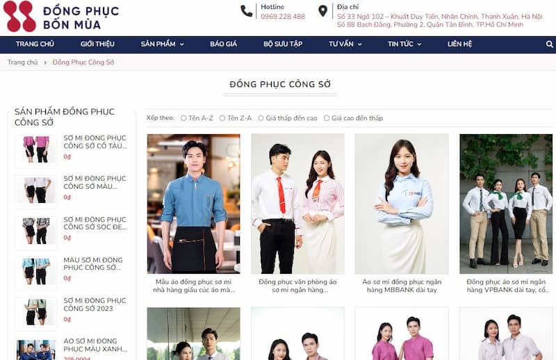 Đồng Phục Bốn Mùa với đa dạng sản phẩm trong mọi lĩnh vực Đồng Phục Bốn Mùa với đa dạng sản phẩm trong mọi lĩnh vực