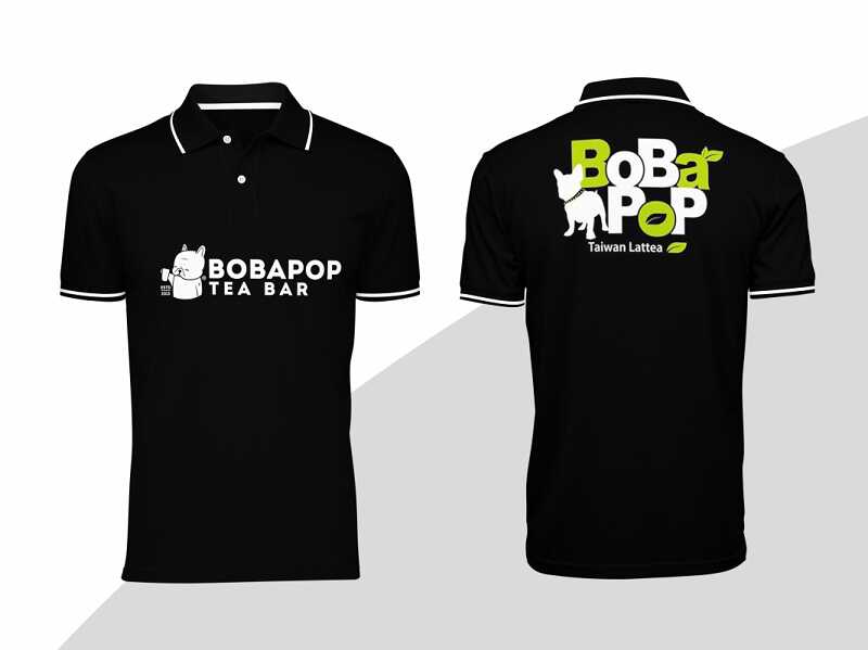 Đồng phục Bobapop thiết kế đơn giản mà chuyên nghiệp