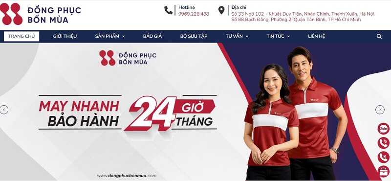 May đồng phục nhà hàng ở Cần Thơ tại Bốn Mùa Uniform với nhiều ưu đãi