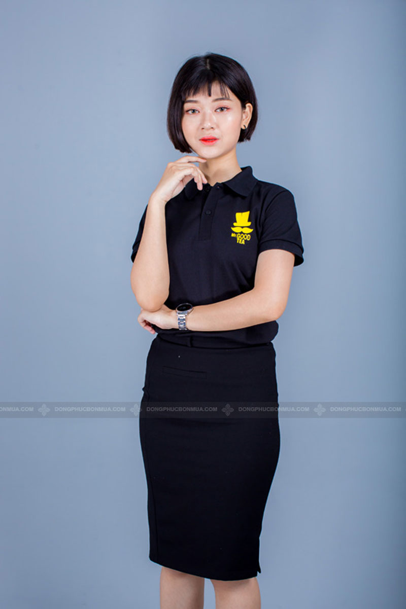 ao-phong-dong-phuc-mr-good-tea áo polo quán cà phê đồng phục Mr Good Tea