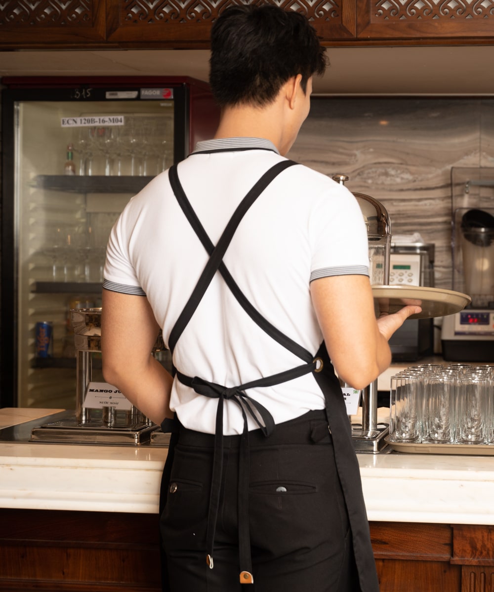 dong-phuc-tap-de-xanh-den-thoi-trang đồng phục tạp dề xanh đen thời trang