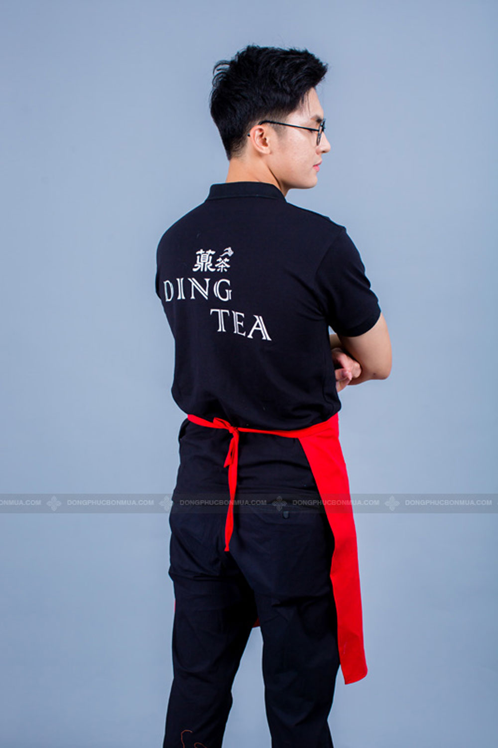 dong-phuc-tra-sua-ding-tea Áo đồng phục quán cafe thương hiệu Dingtea