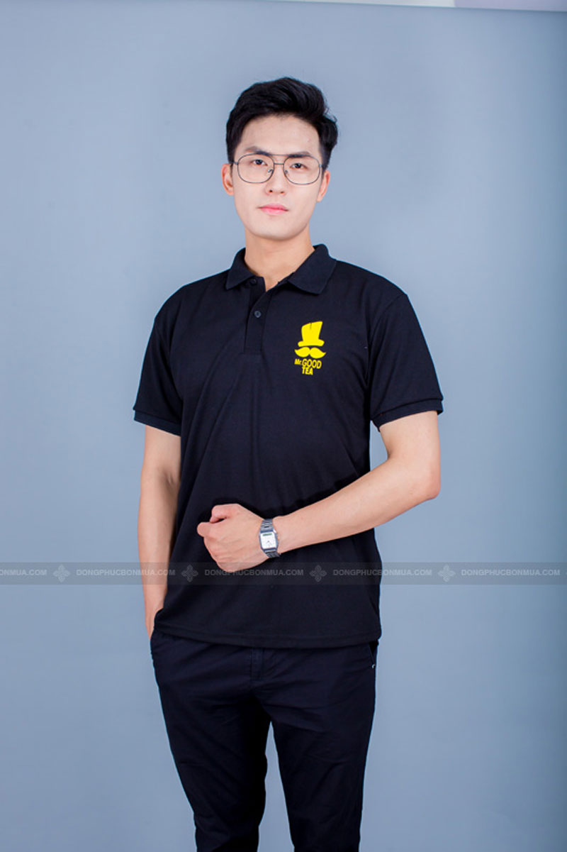 san-pham-ao-phong-dong-phuc-tra-sua-mrgoodtea áo polo quán cà phê đồng phục Mr Good Tea