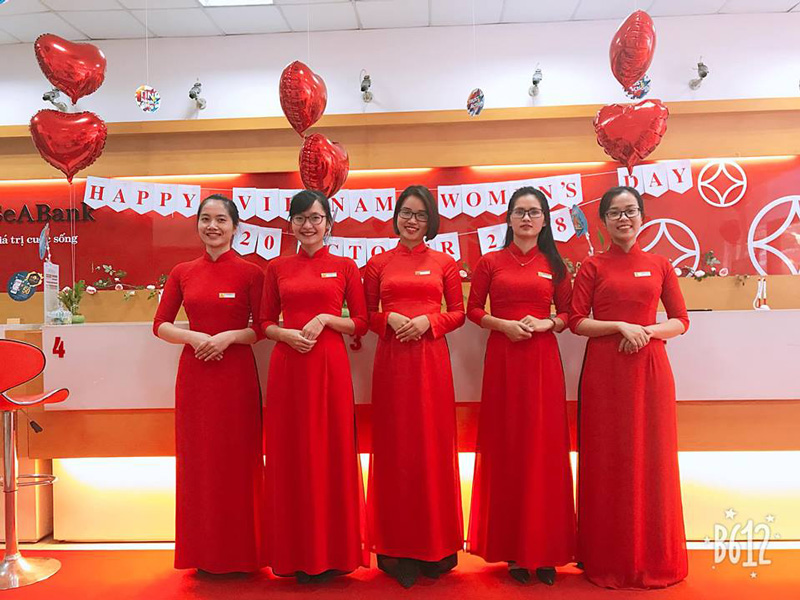 Áo dài đồng phục Seabank