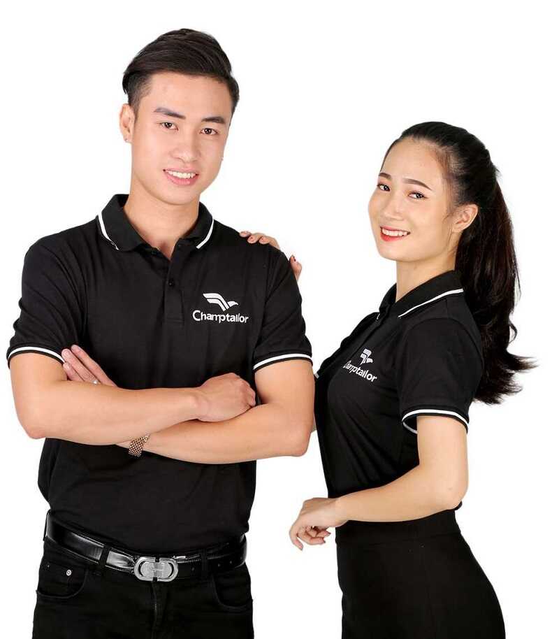 Đồng phục áo thun nhà hàng màu đen năng động