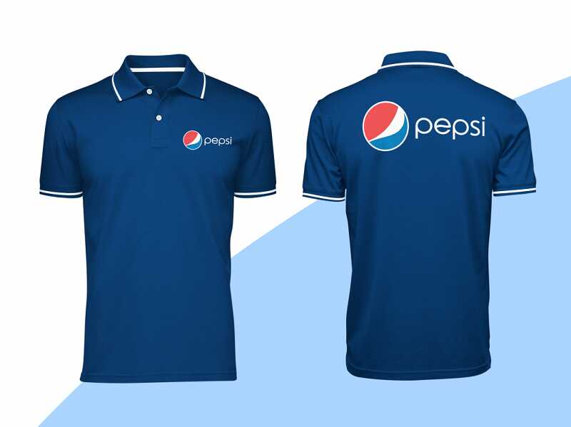 Đồng phục Pepsi áo thun có cổ năng động và trẻ trung