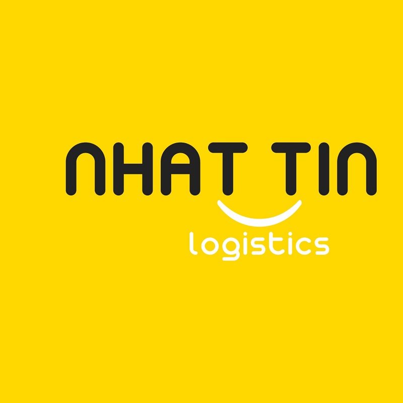 Logo Nhất Tín Express nổi bật với hình miệng cười