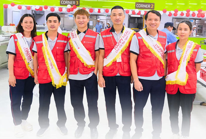 Áo gile bảo hộ đồng phục LG màu đỏ