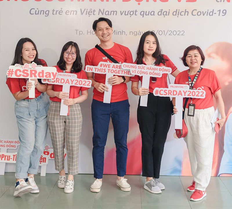 Đồng phục áo thun cổ tròn Prudential