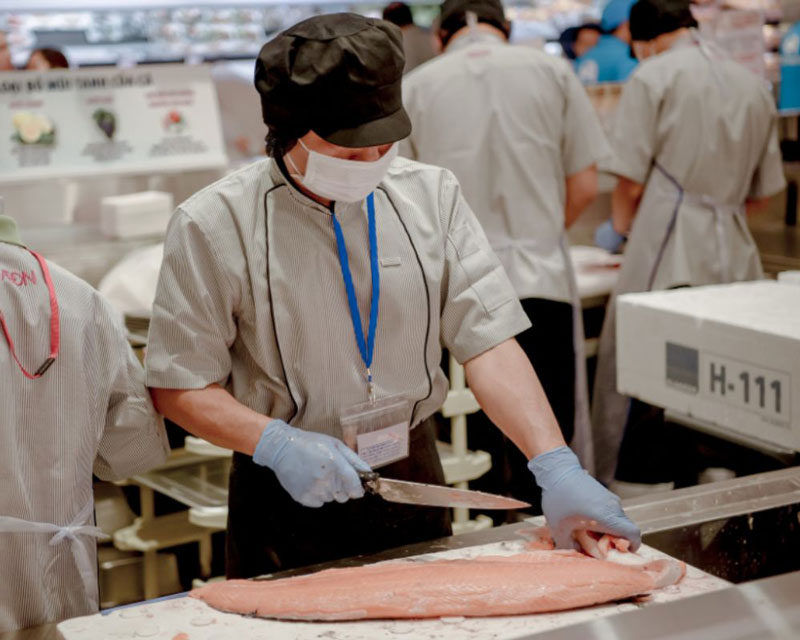 Áo bếp đồng phục Aeon