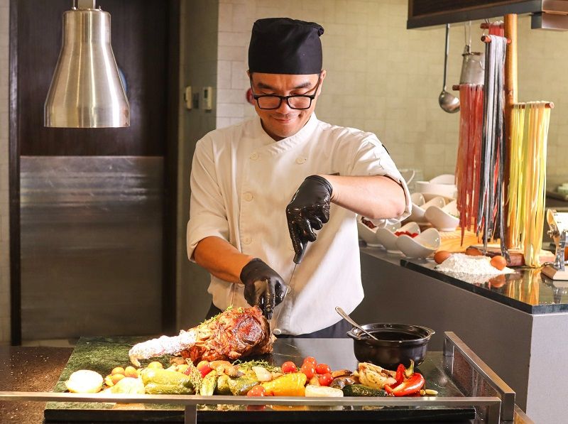 Áo bếp đồng phục khách sạn Pan Pacific Hanoi