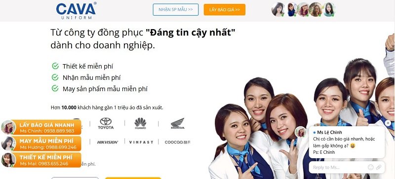 May đồng phục nhà hàng nhiều mẫu mã tại Cava Uniform