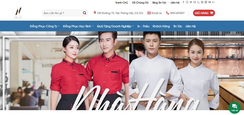 May An Nhiên - xưởng may đồng phục nhà hàng tại Thái Bình chất lượng