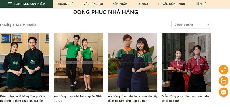 Xưởng may đồng phục nhà hàng tại Thái Bình uy tín – Handyuni