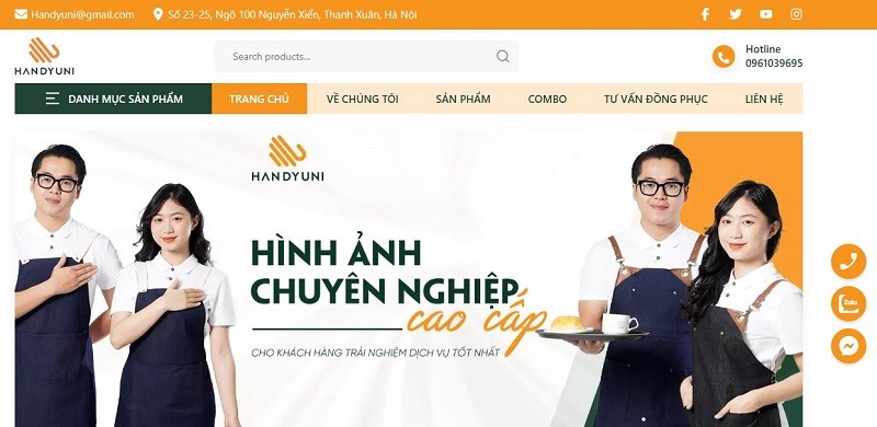 Handyuni là xưởng may đồng phục nhà hàng tại Hưng Yên chất lượng