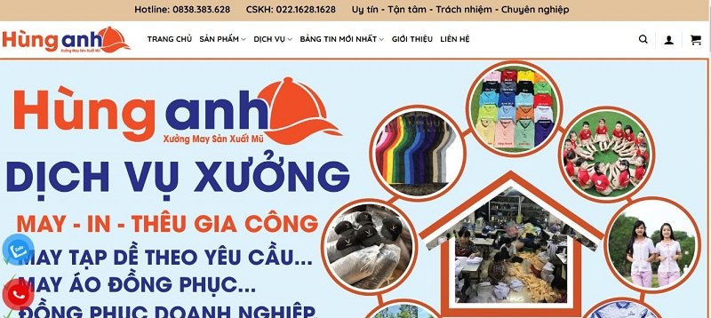 Xưởng may đồng phục nhà hàng tại Hưng Yên – Mũ Hùng Anh giá tốt
