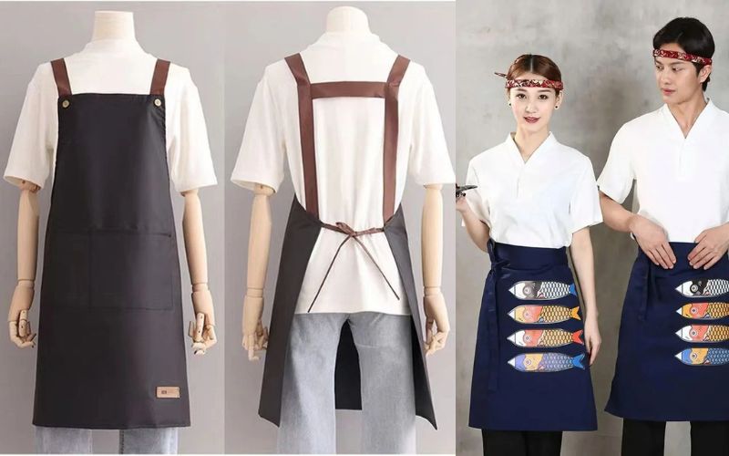 Tạp dề cách điệu cho quán ăn phong cách Hàn, Nhật