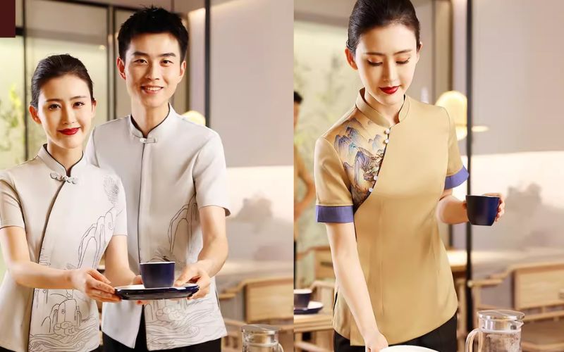 Áo cổ trụ truyền thống cách tân