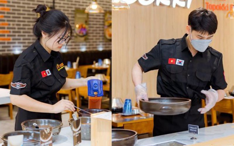 Áo sơ mi đồng phục cho nhà hàng buffet