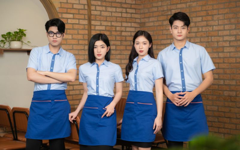 Áo sơ mi pastel cho quán kem