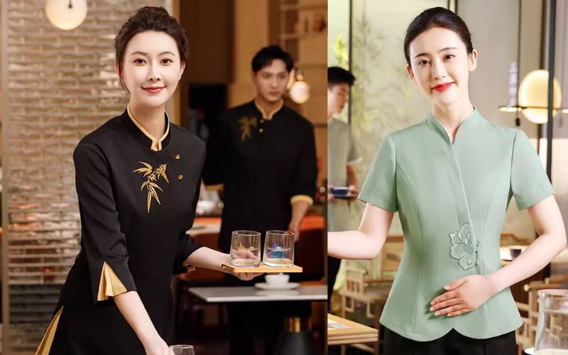 Biểu tượng thêu hoặc in mang đậm tinh thần “trà đạo”