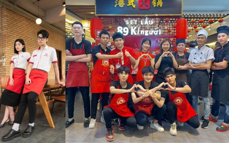 Một số quán lẩu nổi tiếng đã đặt may đồng phục tại Handy Uni