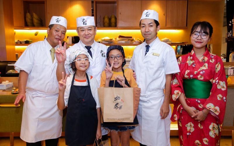 Tạp dề đầu bếp sushi 
