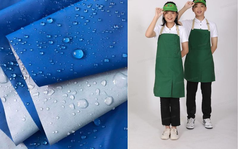 Vải dù may tạp dề tiệm giặt là
