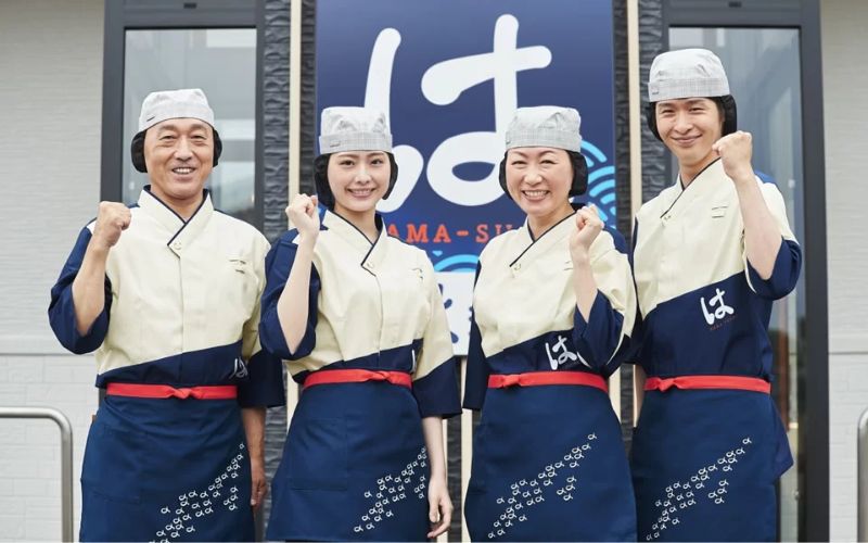 Nét đặc trưng của tạp dề trong quán sushi