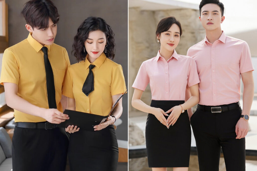 Áo sơ mi thanh lịch cho tiệm vàng