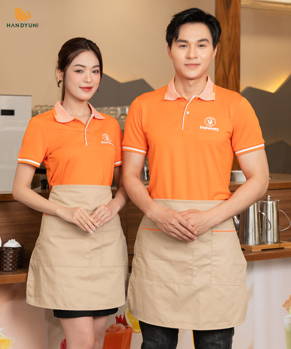 Đồng Phục Tiệm Gà Rán Màu Cam | Đẹp, Rẻ, Vải Cotton Thoáng Mát