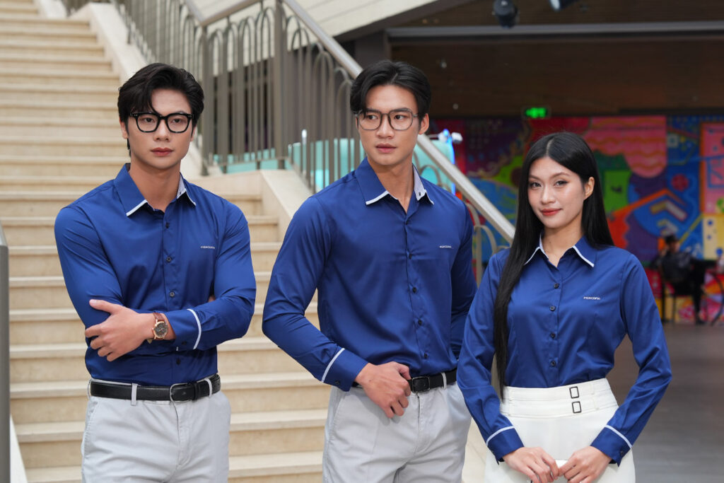 Áo sơ mi đồng phục in logo công ty bảo hiểm