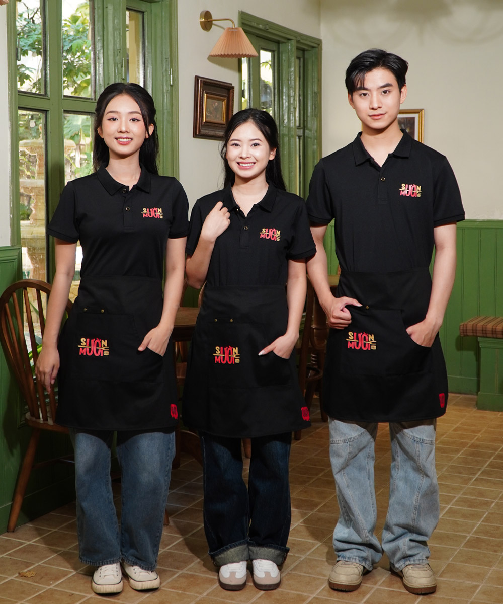 May Áo Đồng Phục Nhà Hàng, Quán Ăn Giá Tốt Chỉ T Đồng phục nhà hàng Sườn Mười giá tốt
