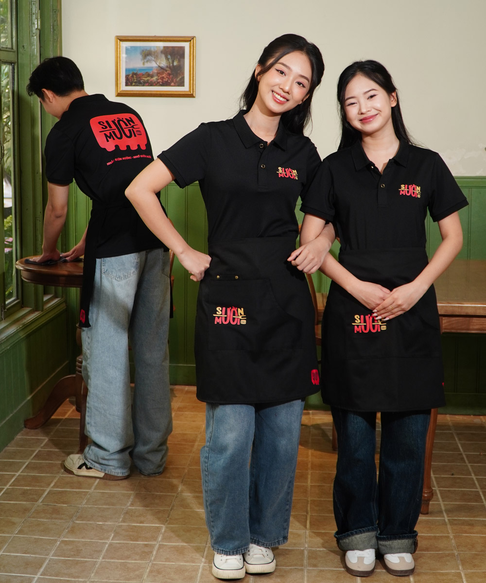 May Áo Đồng Phục Nhà Hàng, Quán Ăn Giá Tốt Chỉ T Áo đồng phục nhà hàng Sườn Mười