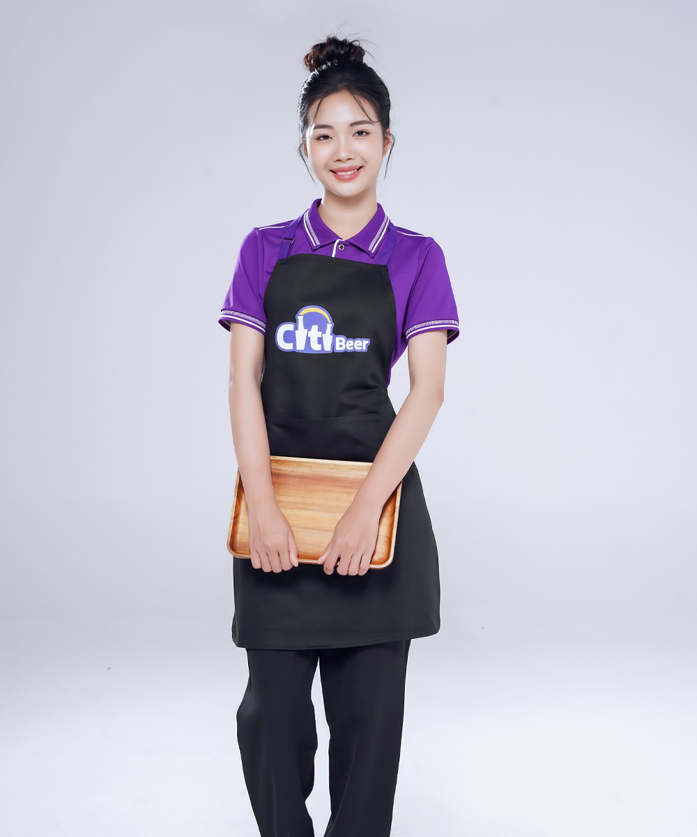May Áo Đồng Phục Nhà Hàng, Quán Ăn Giá Tốt Chỉ T Tạp dề đồng phục Citi Beer