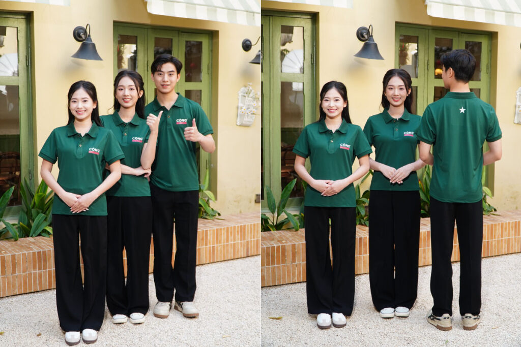 Đồng phục Cộng Cà Phê với kiểu dáng polo hiện đại