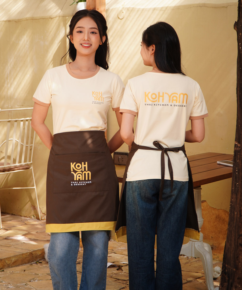 May Áo Đồng Phục Nhà Hàng, Quán Ăn Giá Tốt Chỉ T Tạp dề nhà hàng Koh Yam