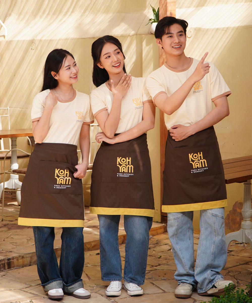 May Áo Đồng Phục Nhà Hàng, Quán Ăn Giá Tốt Chỉ T Đồng phục Bếp Thái Koh Yam giá tốt